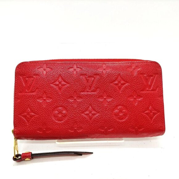 Louis Vuitton LV Long Wallet Red Monogram Empreinte mon-357-091925 - Picture 1 of 9